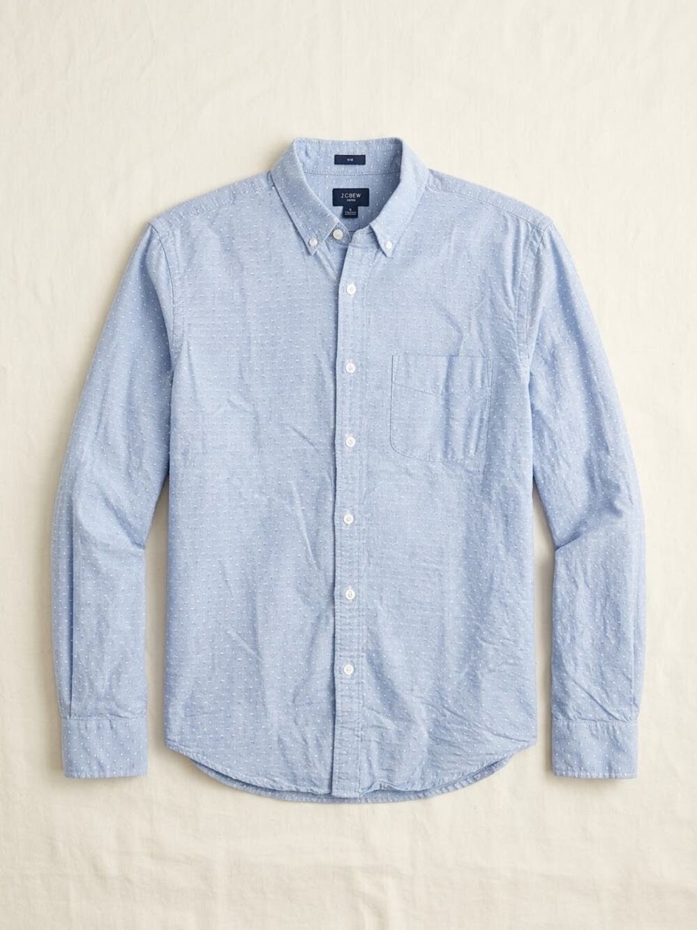 J. Crew Button Down Slim Fit Oxford Shirt Medium Blue Long Sleeve B9400